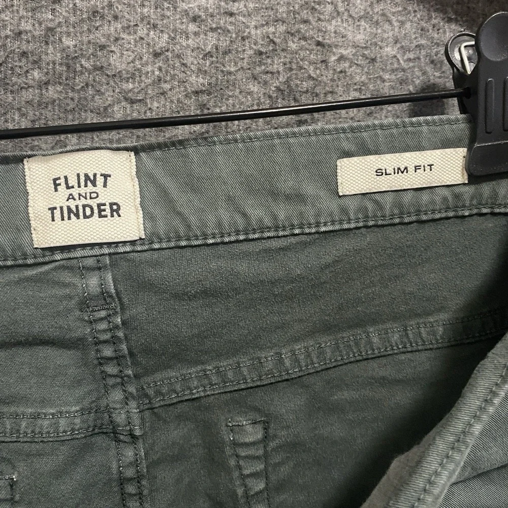 Flint And Tinder 365 Pants Mens 31x30 Green Slim Fit Stretch Chino Huckberry